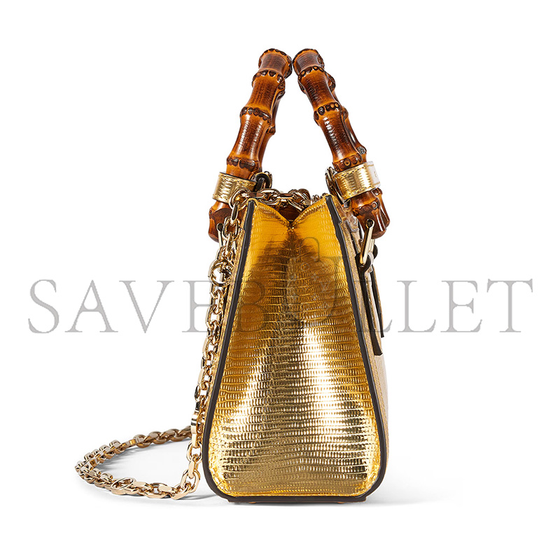 GUCCI DIANA LIZARD SMALL TOTE BAG 707449 (20*16*10cm) GUCCI DIANA LIZARD SMALL TOTE BAG 707449 (20*16*10cm)